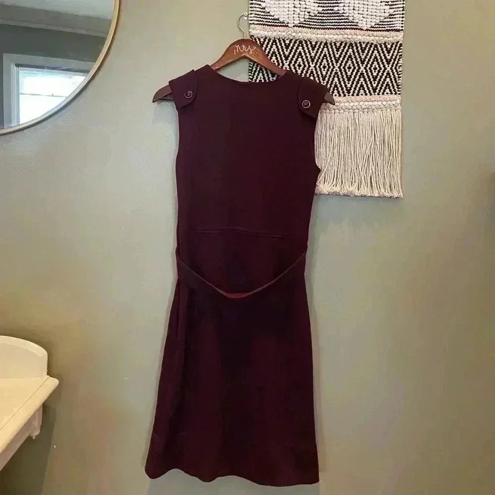TORY BURCH BURGUNDY DRESS S